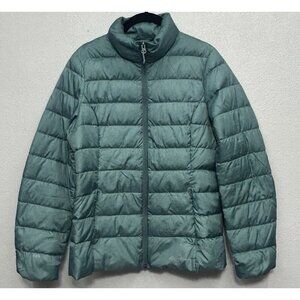 Eddie Bauer Jacket Womens Small Green EB650 Down Puffer Insulated Coat